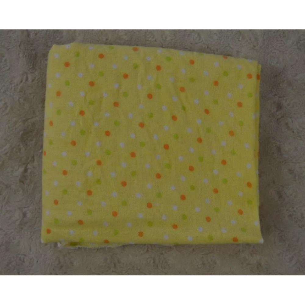 Swiggles Polka Dot Baby Blanket Yellow Green White Orange Flannel Receiving